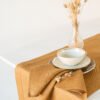 Honey color linen napkins.