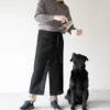 ong unisex black waist apron with slit on front and two pockets on sides