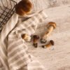 Striped linen towels natural linen with off white linen. Towels are with loops, can be used in the kitchen like dishcloth, tea towels, hand towels.