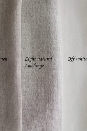 Photo of the natural linen colors - natural linen, light natural ans off white.